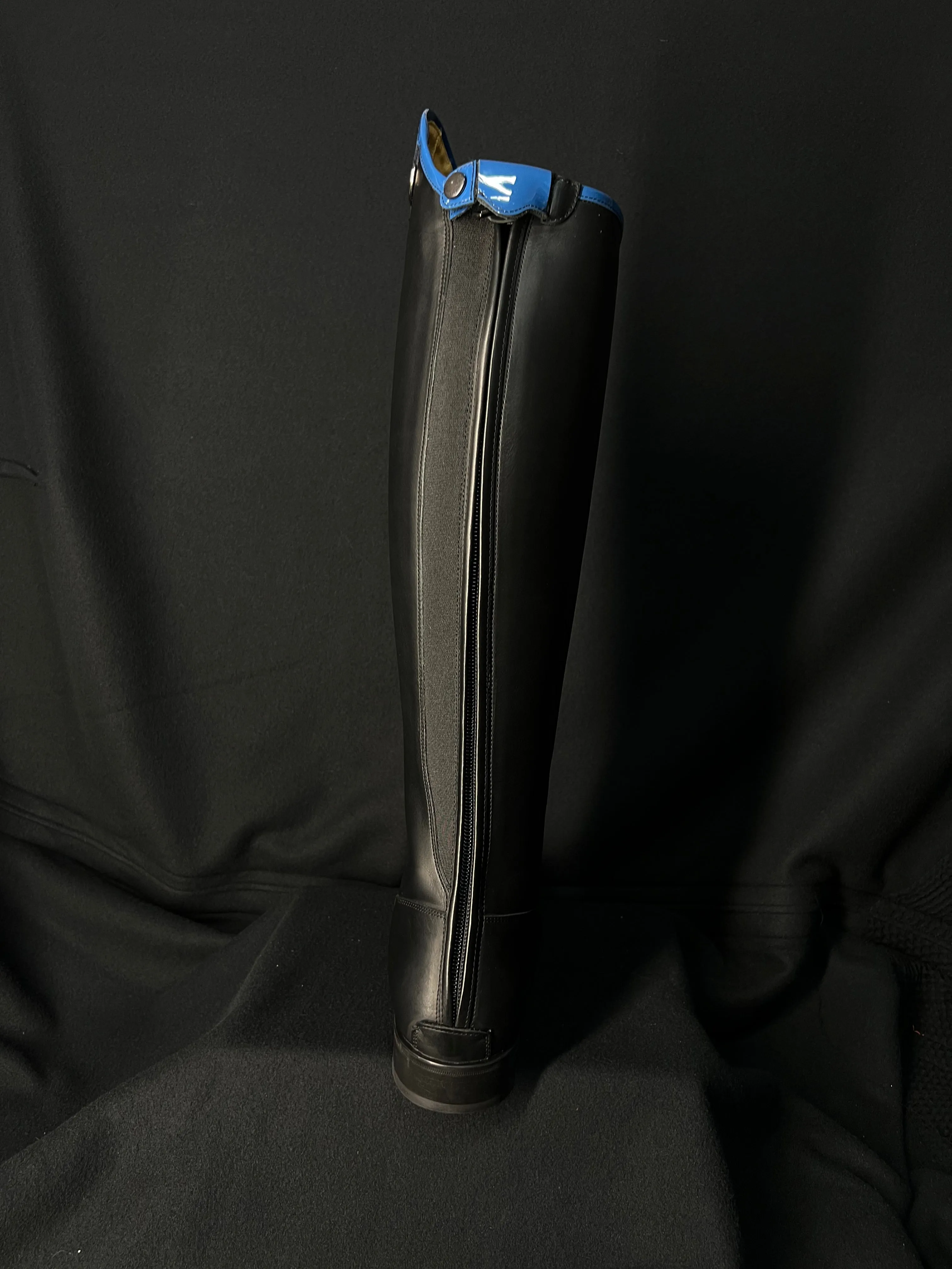 Tricolore Salentino 02 Custom Boots Smooth Black Glitter Blue Top