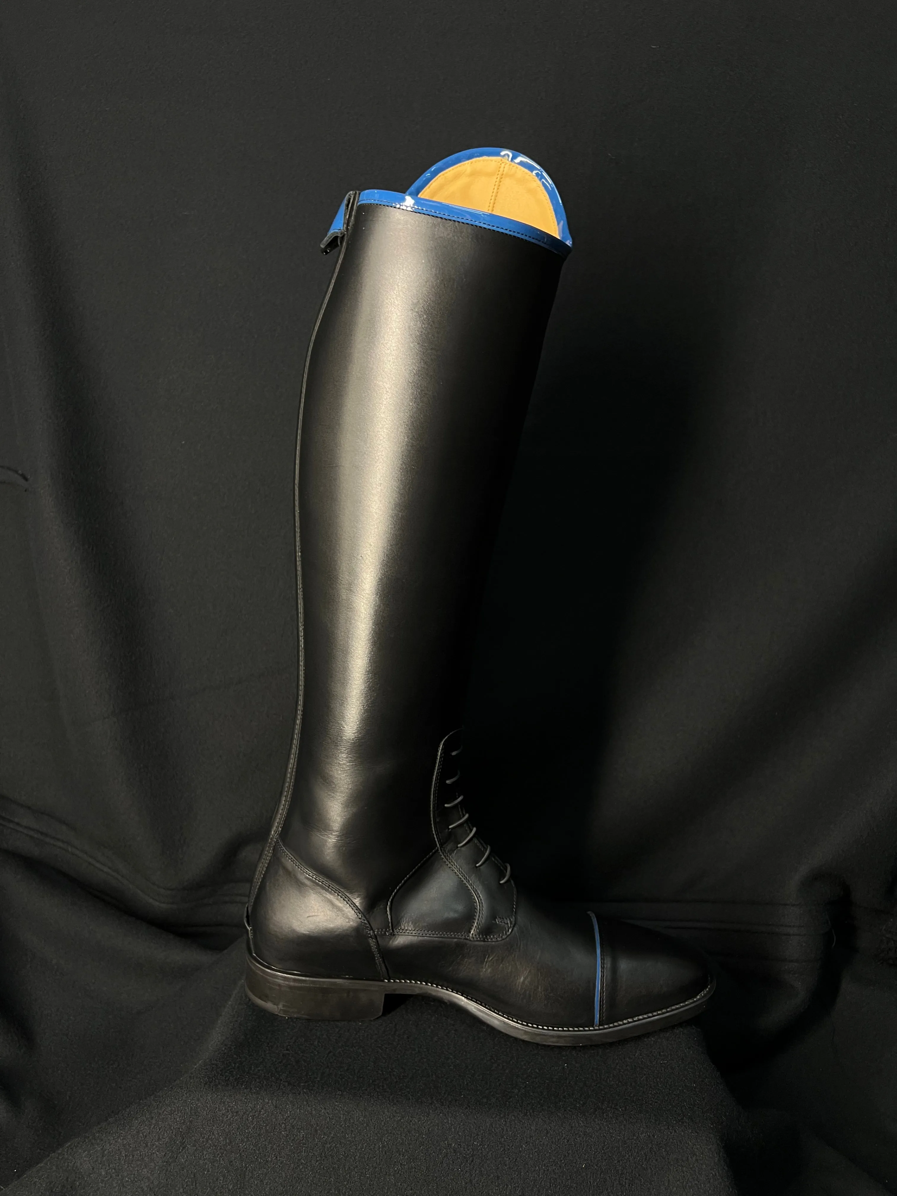 Tricolore Salentino 02 Custom Boots Smooth Black Glitter Blue Top