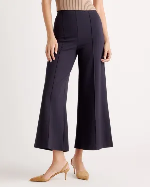 Ultra-Stretch Ponte Super Wide Leg Ankle Pants