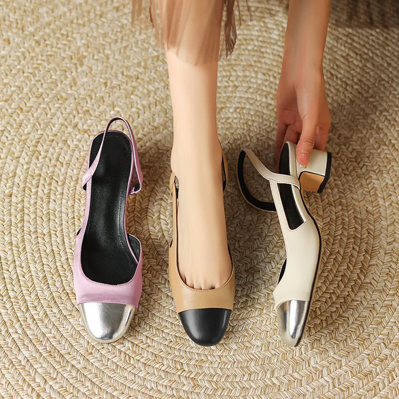 Zoha Cap Toe Slingback Heels