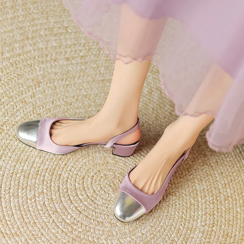 Zoha Cap Toe Slingback Heels