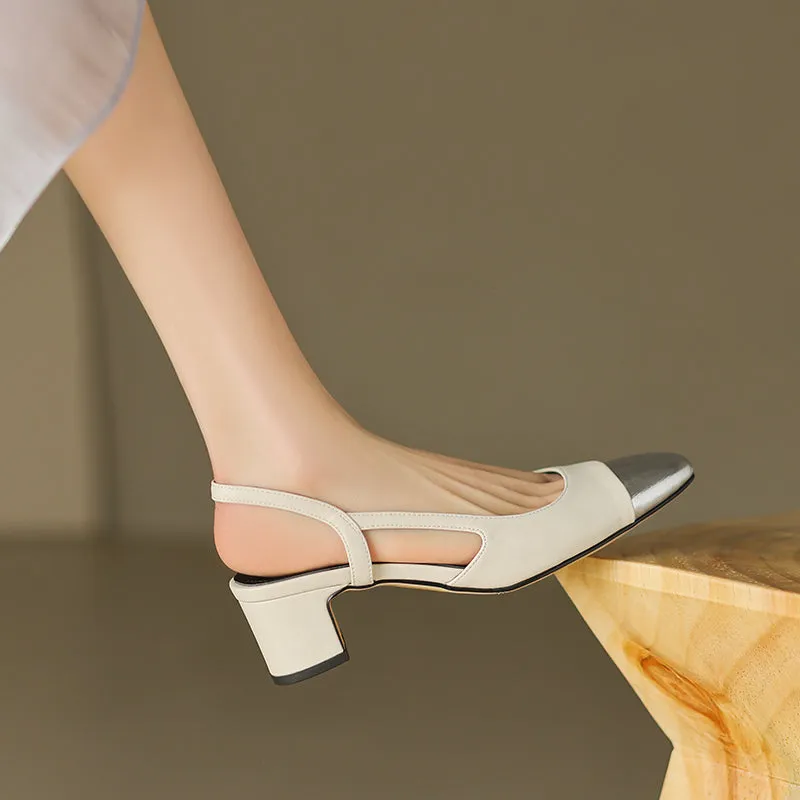 Zoha Cap Toe Slingback Heels