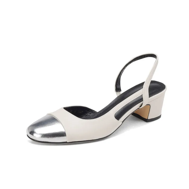 Zoha Cap Toe Slingback Heels