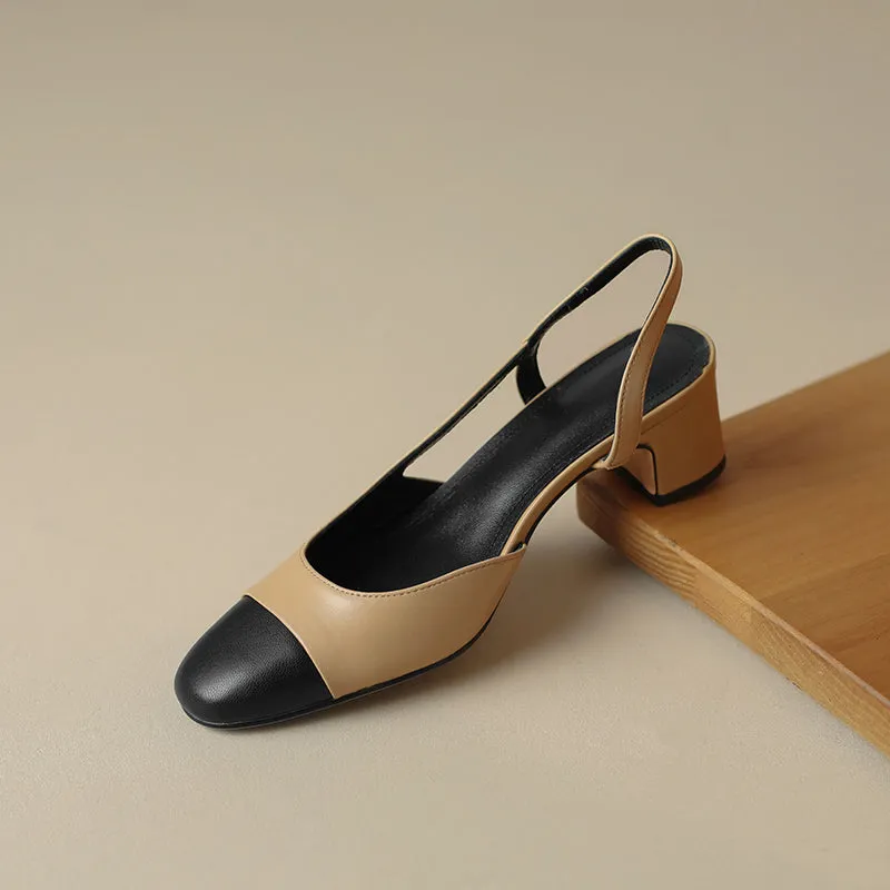 Zoha Cap Toe Slingback Heels