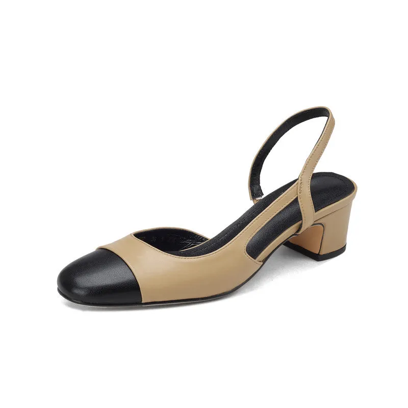 Zoha Cap Toe Slingback Heels